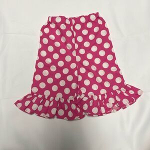 Courtney closet pink and white polka dots 12-18 months girls ruffled hem pants